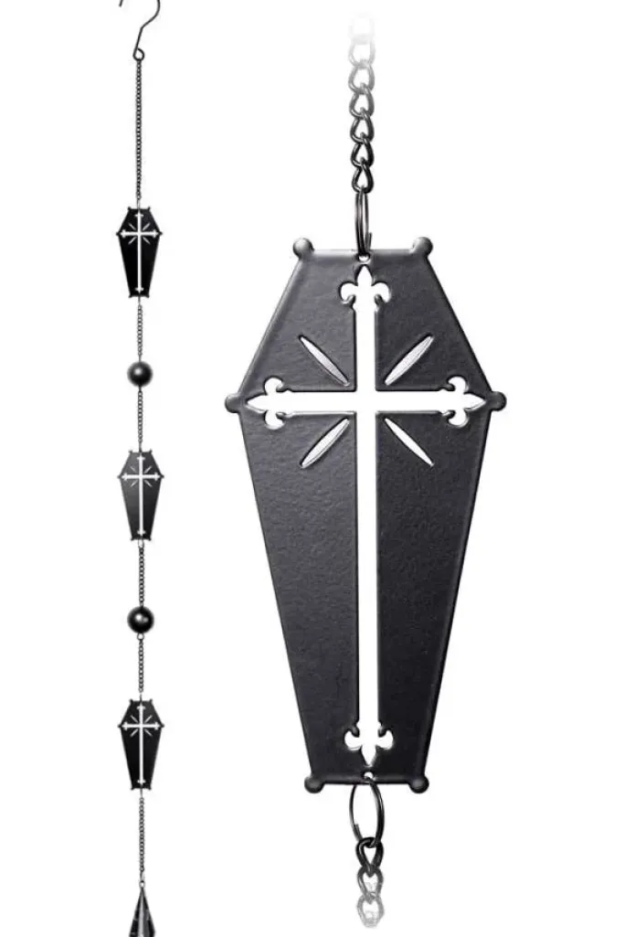Alchemy Gothic Alchemy Coffin Cross Wind Chime
