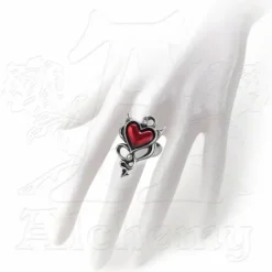 Alchemy Gothic Alchemy Devil Heart Ring UL17 ULFR6