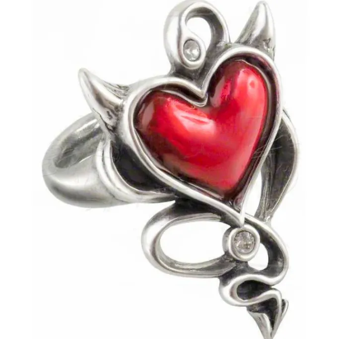 Alchemy Gothic Alchemy Devil Heart Ring UL17 ULFR6