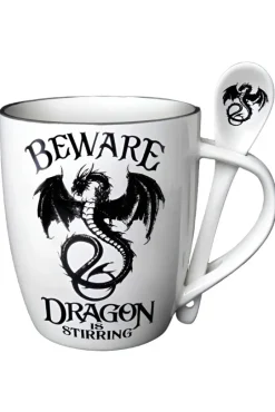 Alchemy Gothic Alchemy Dragon is Stirring Mug and Spoon Set