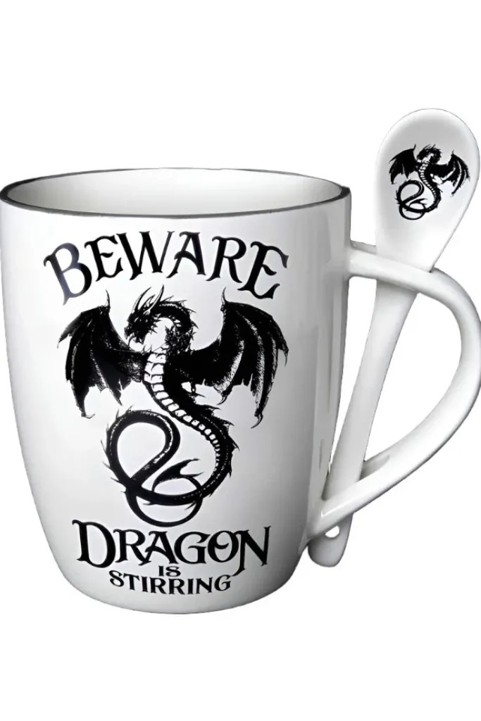 Alchemy Gothic Alchemy Dragon is Stirring Mug and Spoon Set