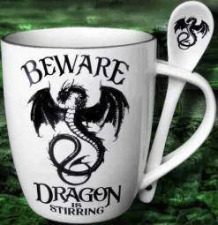 Alchemy Gothic Alchemy Dragon is Stirring Mug and Spoon Set