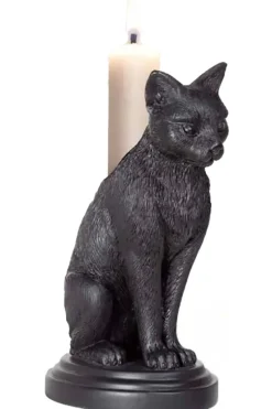 Alchemy Gothic Alchemy Faust's Familiar Cat Candlestick
