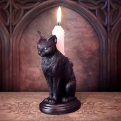 Alchemy Gothic Alchemy Faust's Familiar Cat Candlestick