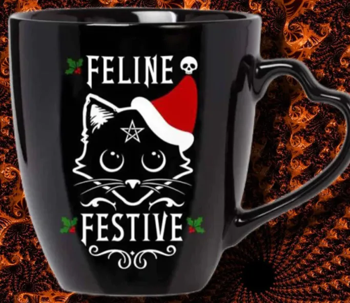 Alchemy Gothic Alchemy Feline Festive Christmas Mug