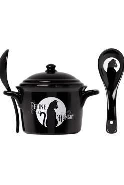 Alchemy Gothic Alchemy Feline Hungry Soup Bowl