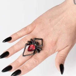 Alchemy Gothic Black Widow Ring