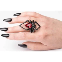 Alchemy Gothic Black Widow Ring