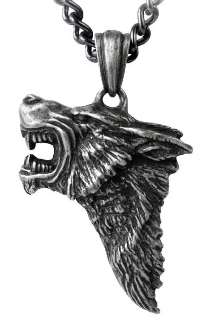 Alchemy Gothic Dark Wolf Pendant P833