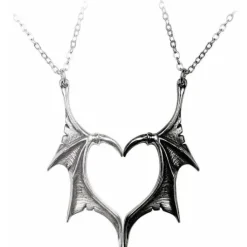 Alchemy Gothic Darkling Heart Friendship Pendants P851