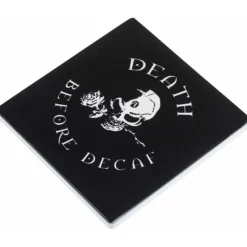 Alchemy Gothic Death Before Decaf Coaster