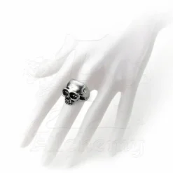 Alchemy Gothic Death Skull Ring R6