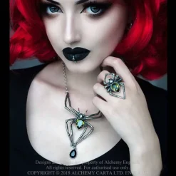 Alchemy Gothic Emerald Venom Ring R222