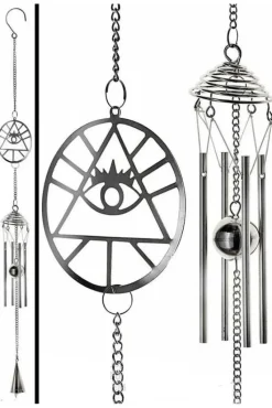 Alchemy Gothic Eye of Providence Wind Chime