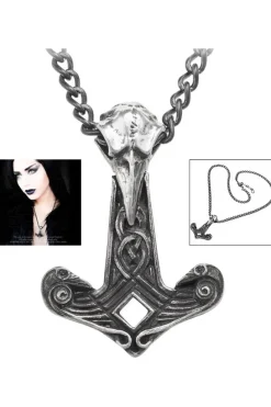 Alchemy Gothic Raven Hammer Pendant