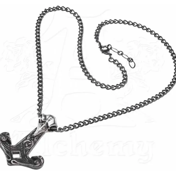 Alchemy Gothic Raven Hammer Pendant
