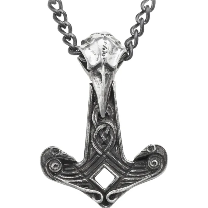 Alchemy Gothic Raven Hammer Pendant