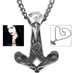 Alchemy Gothic Raven Hammer Pendant
