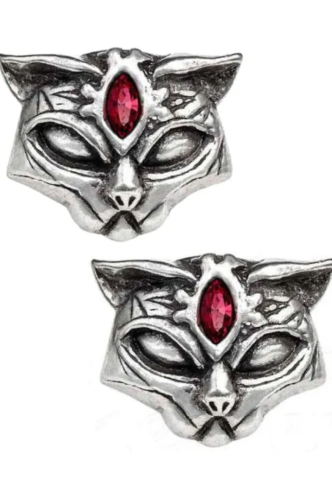 Alchemy Gothic Sacred Cat Studs E406