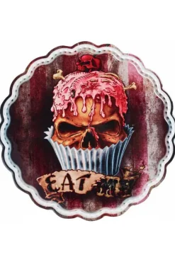 Alchemy Gothic Skull Cupcake Plate