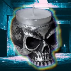 Alchemy Gothic Skull Tea Light Holder V74