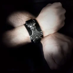 Alchemy Gothic Thunderhammer Leather Wriststraps