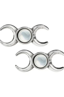 Alchemy Gothic Triple Goddess Studs