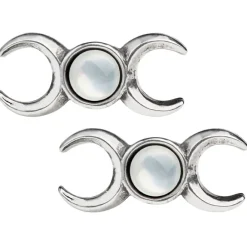 Alchemy Gothic Triple Goddess Studs