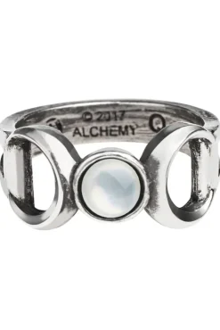 Alchemy Gothic Triple Goddess Ring R219
