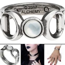Alchemy Gothic Triple Goddess Ring R219