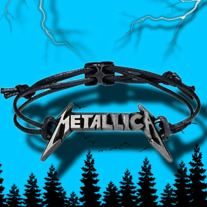 Alchemy Gothic Alchemy Metallica Classic Logo Leather Wriststrap