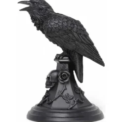 Alchemy Gothic Alchemy Pair of Poe's Raven Candlesticks