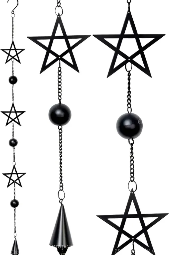Alchemy Gothic Alchemy Pentagram Wind Chime