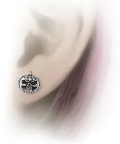 Alchemy Gothic Alchemy Pumpkin Skull Studs