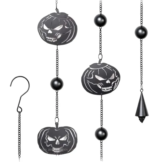 Alchemy Gothic Alchemy Pumpkin Skull Wind Chime