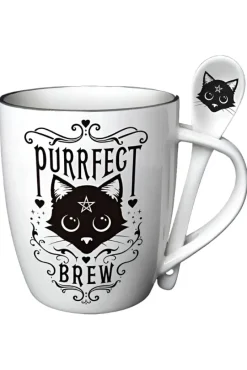 Alchemy Gothic Alchemy Purrfect Brew Mug and Spoon Set