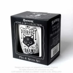 Alchemy Gothic Alchemy Purrfect Brew Mug and Spoon Set