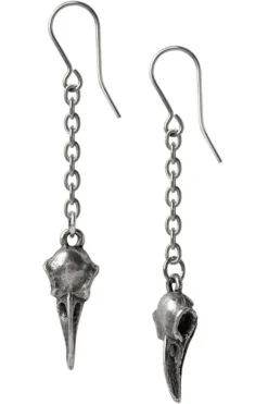 Alchemy Gothic Alchemy Rabenschadel Schlenker Earrings