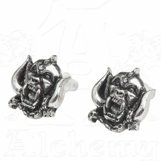 Alchemy Gothic Alchemy Rocks Motorhead Warpig Stud Earrings