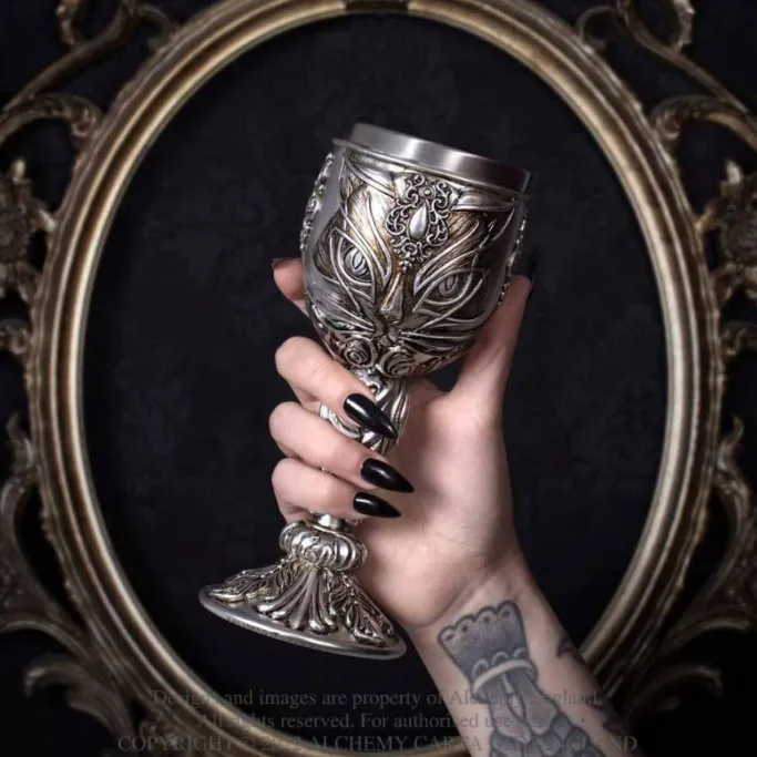Alchemy Gothic Alchemy Sacred Cat Goblet