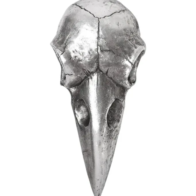 Alchemy Gothic Alchemy Silver Raven Skull Hand Mirror