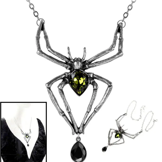 Alchemy Gothic Alchemy Spider Emerald Venom Pendant