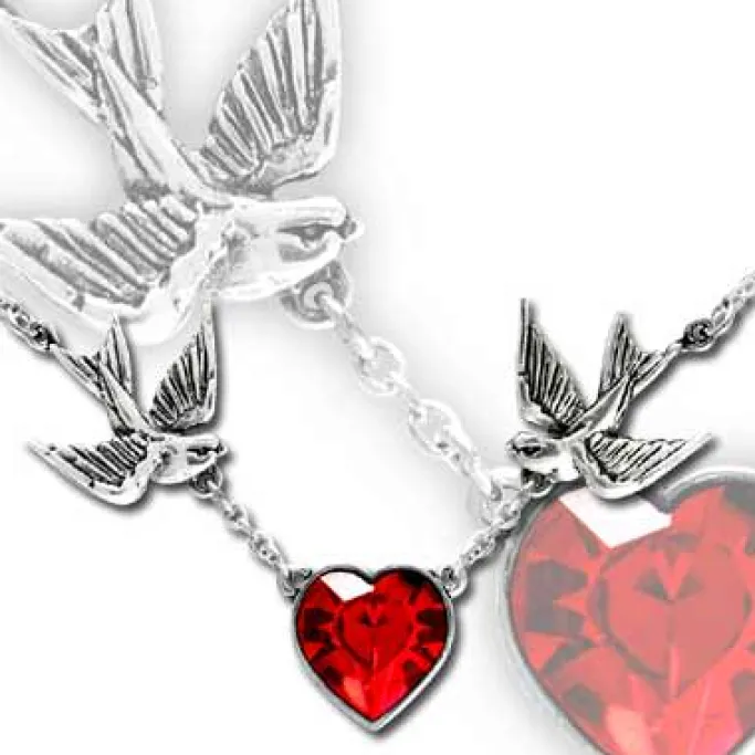 Alchemy Gothic Alchemy Swallow Heart Pendant UL17 ULFP1