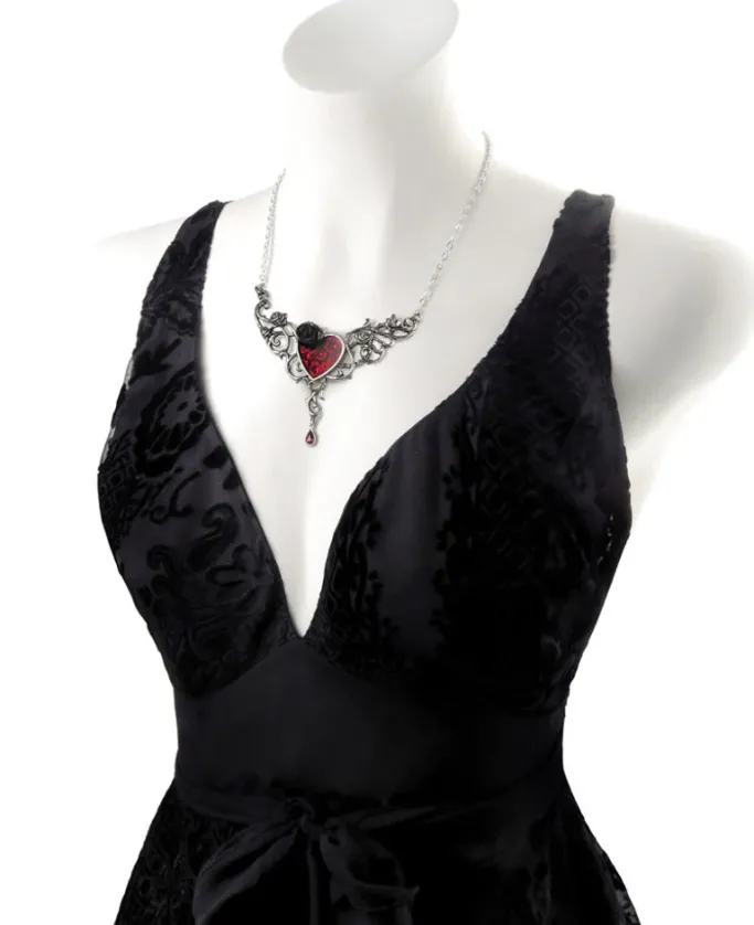 Alchemy Gothic Alchemy The Blood Rose Heart Necklace