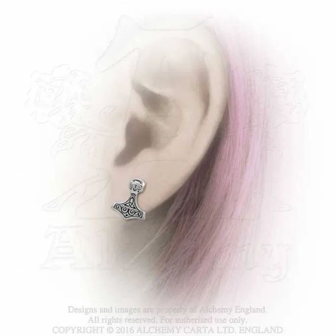 Alchemy Gothic Alchemy Thors Hammer Earstuds