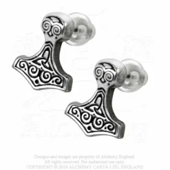 Alchemy Gothic Alchemy Thors Hammer Earstuds