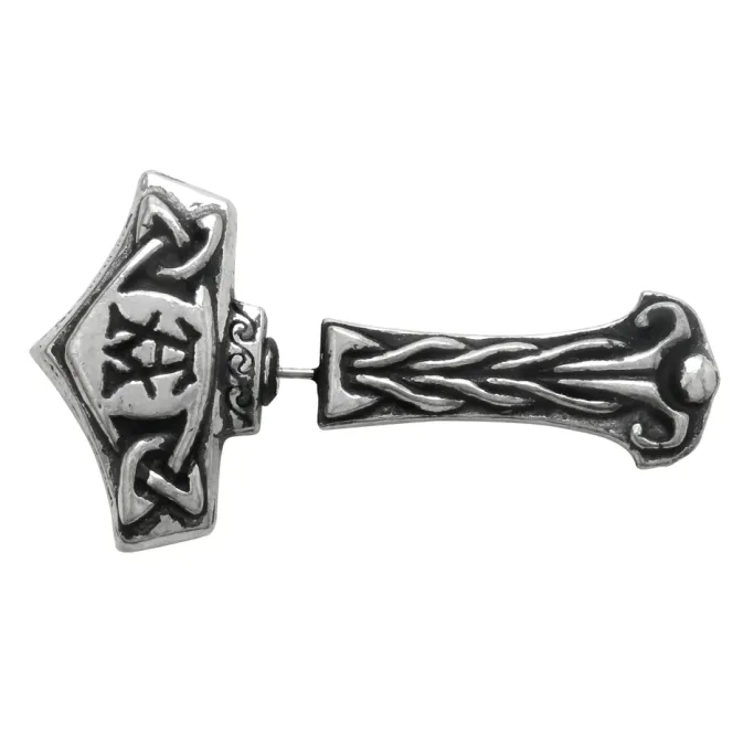 Alchemy Gothic Alchemy Thunderstick Thors Hammer Earring