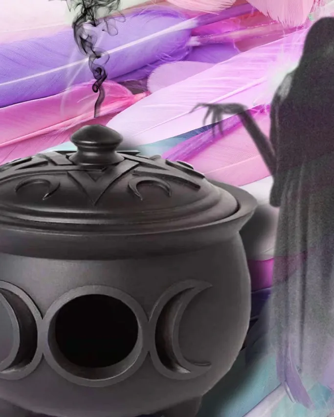 Alchemy Gothic Alchemy Triple Moon Cauldron Pot