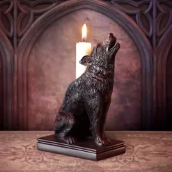 Alchemy Gothic Alchemy Ulula Noctis Wolf Candlestick