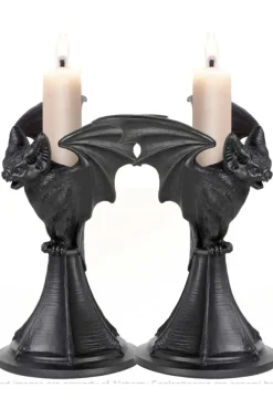 Alchemy Gothic Alchemy Vespertilio Bat Candlesticks Pair